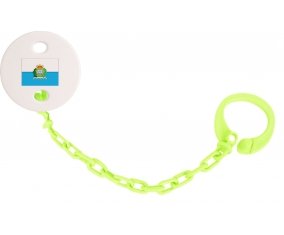 Attache-tétine Drapeau Saint Marin couleur Verte