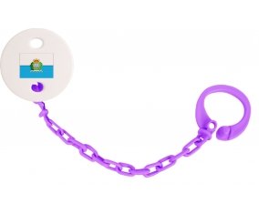 Attache-tétine Drapeau Saint Marin couleur Violet