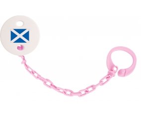 Attache-tétine Drapeau Écosse couleur Rose clair