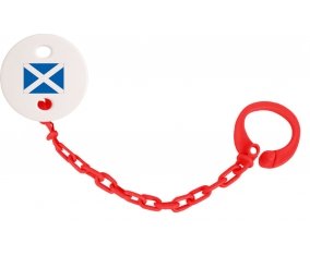 Attache-tétine Drapeau Écosse couleur Rouge