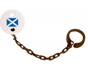 Attache-tétine Drapeau Écosse couleur Marron