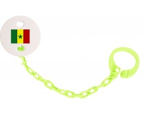 Attache-tetine Drapeau Sénégal couleur Verte