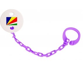 Attache-tétine Drapeau les Seychelles couleur Violet