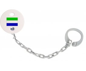 Attache-tetine Drapeau Sierra Leone couleur Grise