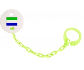 Attache-tetine Drapeau Sierra Leone couleur Verte