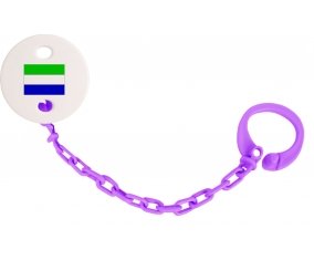 Attache-tetine Drapeau Sierra Leone couleur Violet