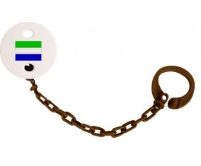Attache-tetine Drapeau Sierra Leone couleur Marron