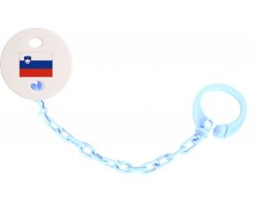 Attache-sucette Drapeau Slovénie couleur Bleu ciel