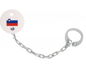 Attache-sucette Drapeau Slovénie couleur Grise