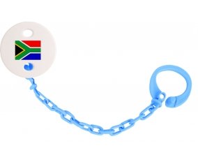 Attache-sucette Drapeau Afrique du Sud couleur Bleu turquoise