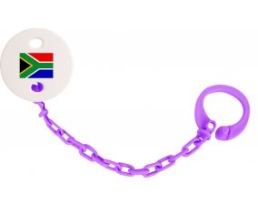 Attache-sucette Drapeau Afrique du Sud couleur Violet