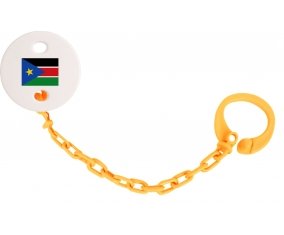 Attache-sucette Drapeau Soudan du sud couleur Orange
