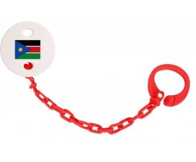 Attache-sucette Drapeau Soudan du sud couleur Rouge