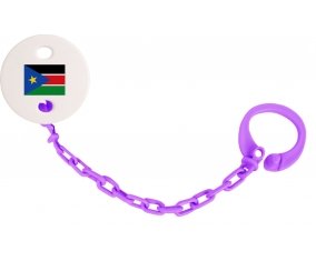 Attache-sucette Drapeau Soudan du sud couleur Violet