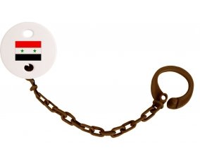 Attache-tétine Drapeau République arabe syrienne couleur Marron