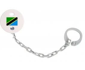 Attache-tétine Drapeau Tanzanie couleur Grise