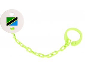 Attache-tétine Drapeau Tanzanie couleur Verte
