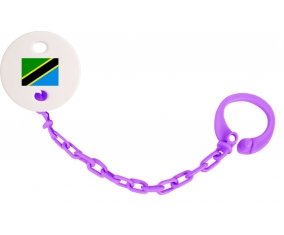 Attache-tétine Drapeau Tanzanie couleur Violet