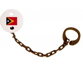 Attache-sucette Drapeau Timor Leste couleur Marron