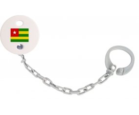 Attache-tétine Drapeau Togo couleur Grise