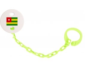Attache-tétine Drapeau Togo couleur Verte