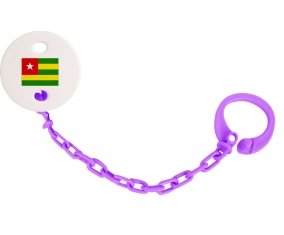 Attache-tétine Drapeau Togo couleur Violet