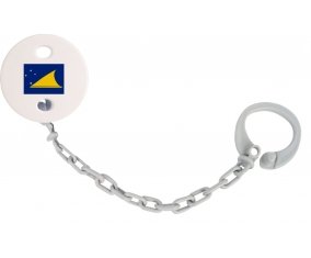 Attache-tetine Drapeau Tokelau couleur Grise