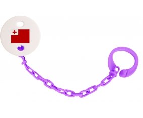 Attache-sucette Drapeau Tonga couleur Violet