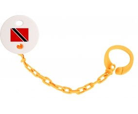 Attache-tétine Drapeau Trinité-et-Tobago couleur Orange