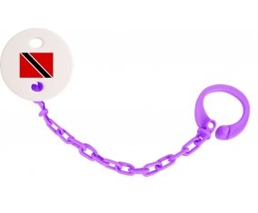 Attache-tétine Drapeau Trinité-et-Tobago couleur Violet