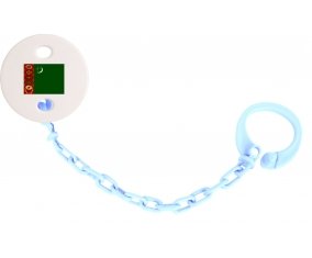 Attache-tétine Drapeau Turkménistan couleur Bleu ciel