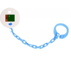 Attache-tétine Drapeau Turkménistan couleur Bleu turquoise