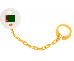Attache-tétine Drapeau Turkménistan couleur Orange