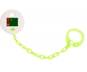 Attache-tétine Drapeau Turkménistan couleur Verte