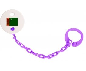 Attache-tétine Drapeau Turkménistan couleur Violet