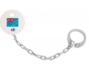 Attache-sucette Drapeau Tuvalu couleur Grise