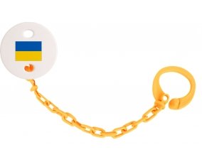 Attache-tetine Drapeau Ukraine couleur Orange
