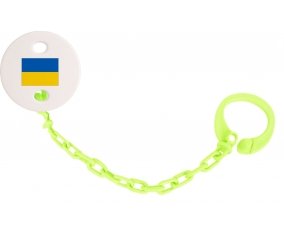 Attache-tetine Drapeau Ukraine couleur Verte