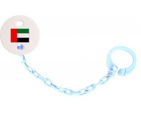 Attache-sucette Drapeau Emirats Arabes Unis couleur Bleu ciel