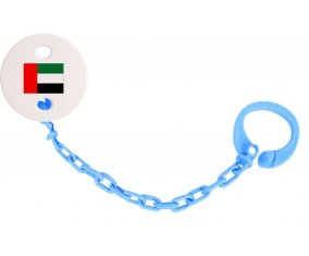 Attache-sucette Drapeau Emirats Arabes Unis couleur Bleu turquoise