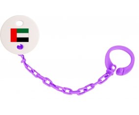 Attache-sucette Drapeau Emirats Arabes Unis couleur Violet