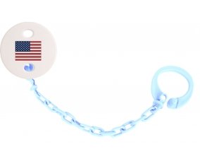 Attache-sucette Drapeau États-Unis des îles mineures éloignées couleur Bleu ciel