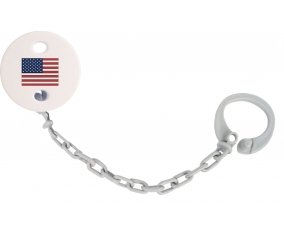 Attache-sucette Drapeau États-Unis des îles mineures éloignées couleur Grise