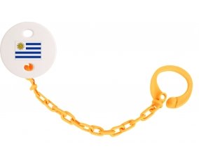 Attache-tétine Drapeau Uruguay couleur Orange