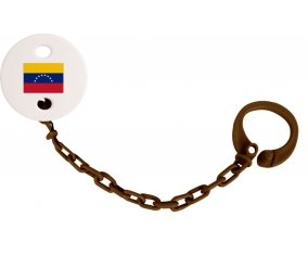 Attache-tétine Drapeau Venezuela couleur Marron