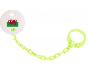 Attache-tetine Drapeau Pays de Galles couleur Verte