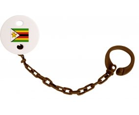 Attache-sucette Drapeau Zimbabwe couleur Marron