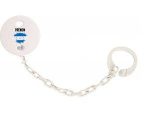 Attache-tetine Drapeau effet pinceau Honduras avec prénom couleur Blanc