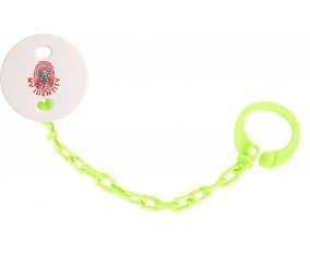 Attache-tétine Empreinte My Identity Albanie couleur Verte