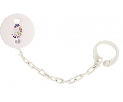 Attache-sucette Empreinte My Identity Samoa américaines couleur Blanc